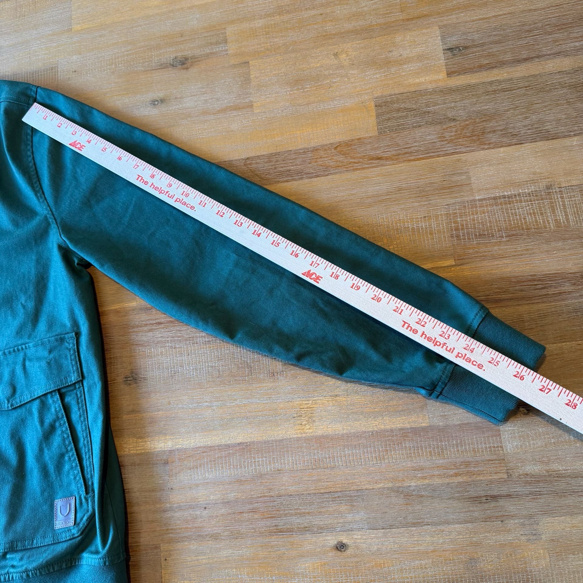 Brixton Dillinger Jacket Mens Medium M Green Canvas Zip Bomber Workwear Coat 8