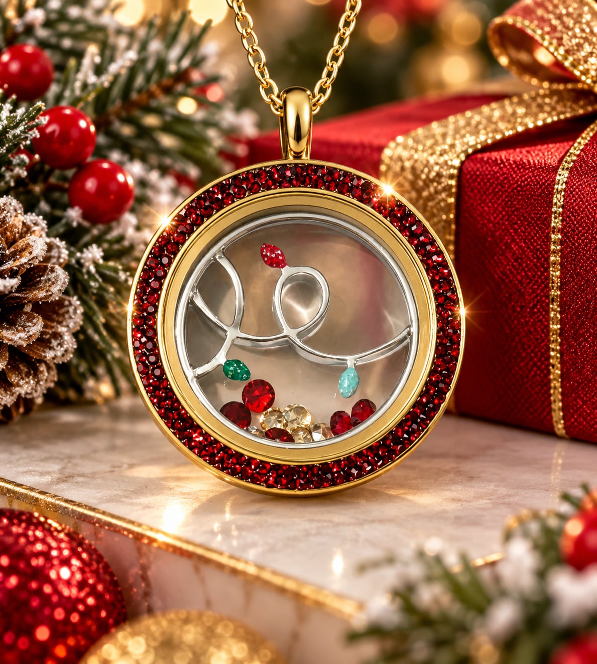 Origami Owl Christmas Floating Locket 2