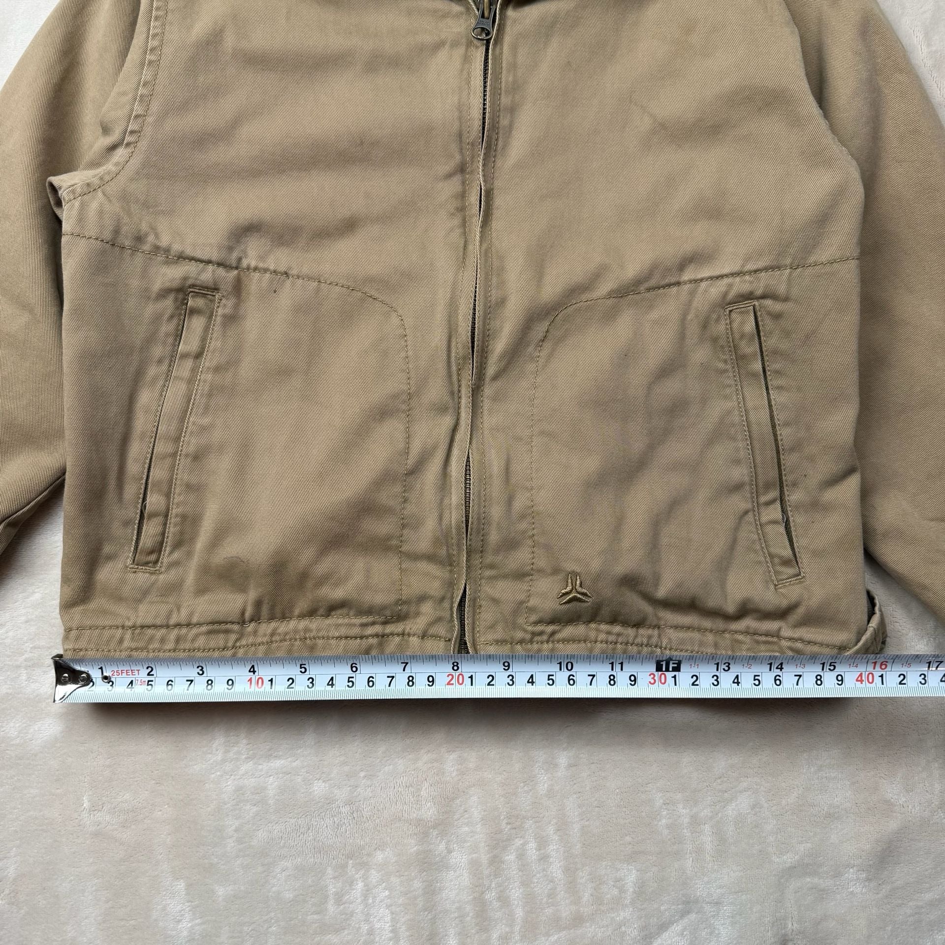 Old Navy 1990’s canvas work Jacket kids Size S Tan Cotton Camo Lined 4