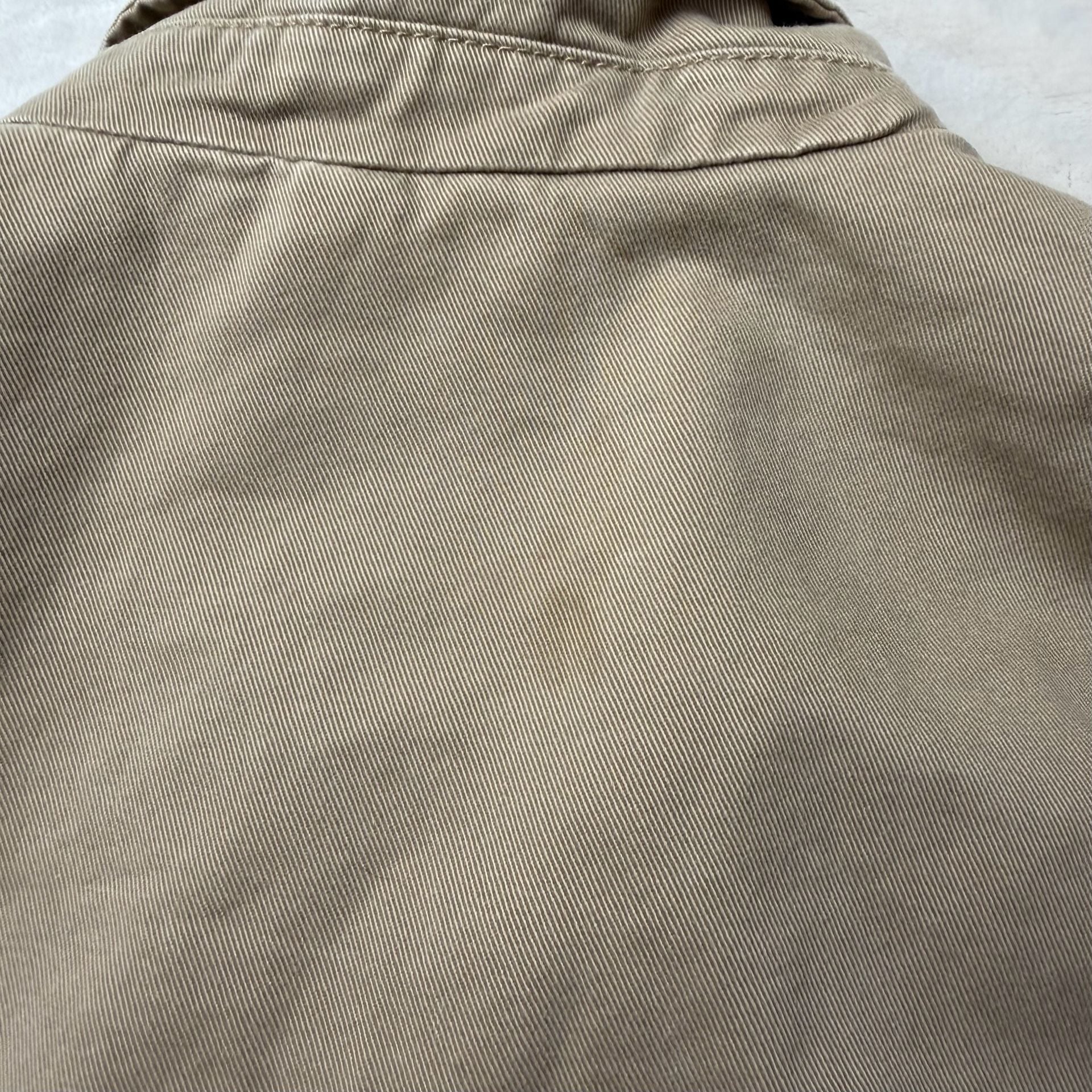 Old Navy 1990’s canvas work Jacket kids Size S Tan Cotton Camo Lined 9