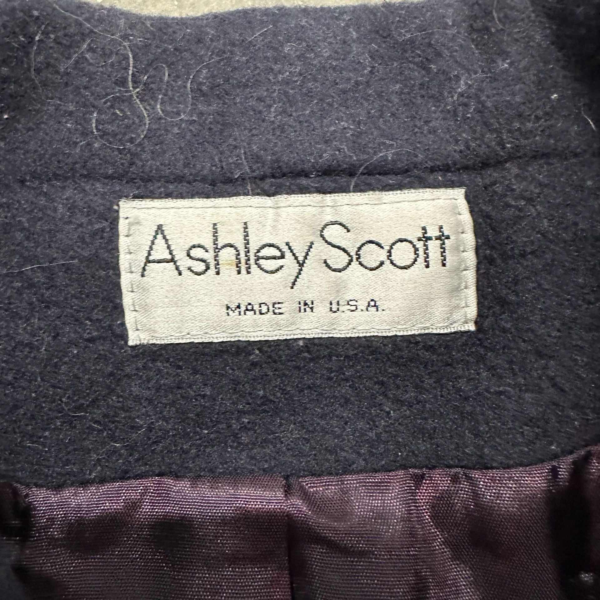 Vintage Ashley Scott Cropped Wool Jacket Made USA Ring Zip Utility Pocket 4