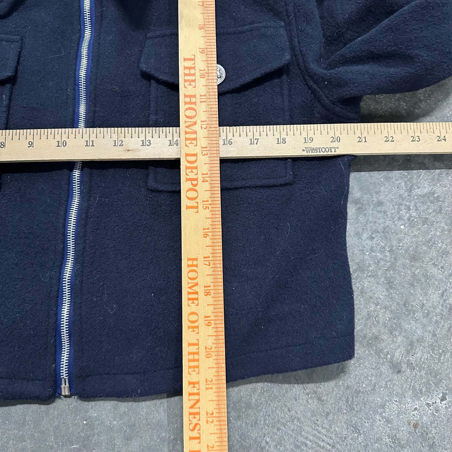 Vintage Ashley Scott Cropped Wool Jacket Made USA Ring Zip Utility Pocket 7
