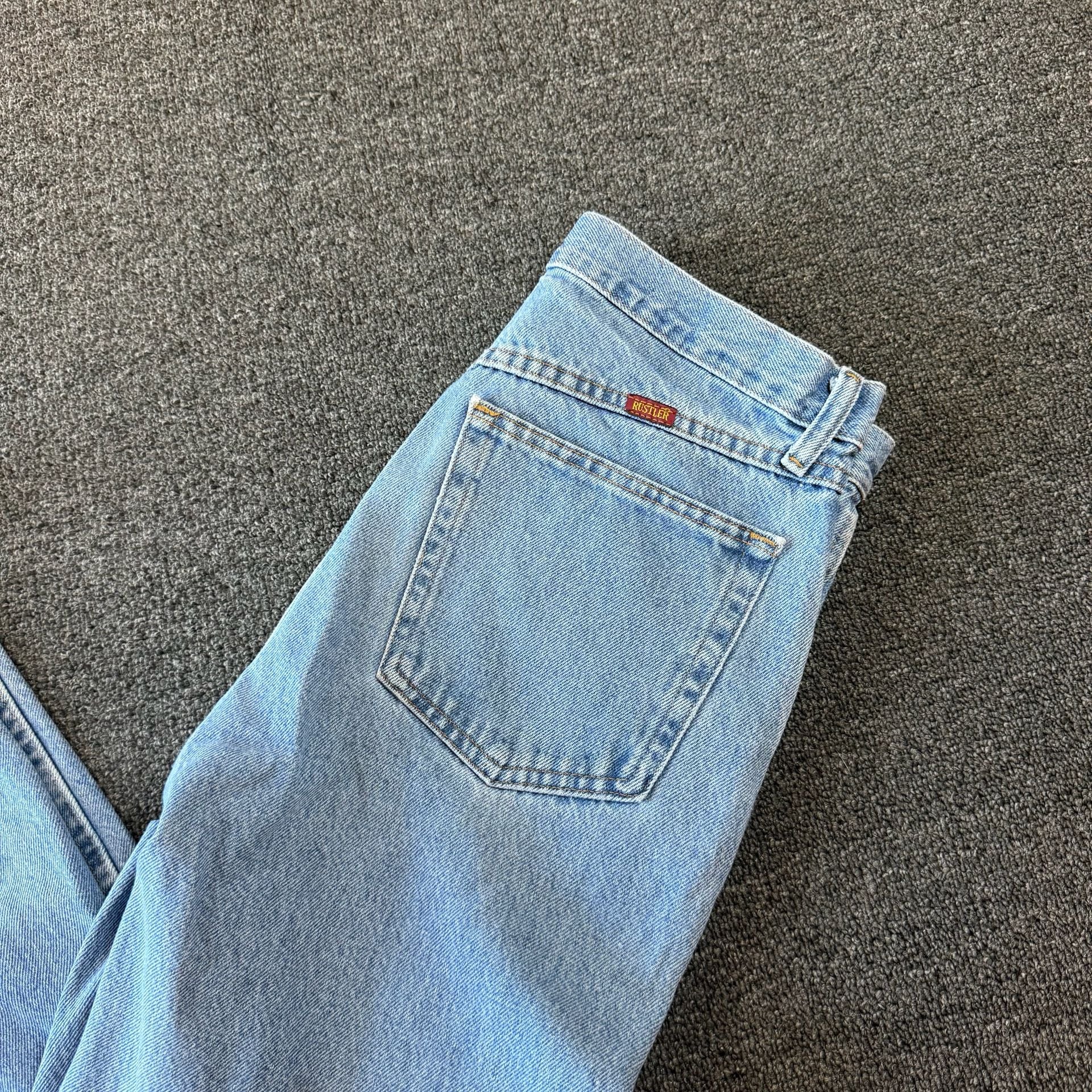 Rustler Straight Leg Jeans Light Wash 32x34 3