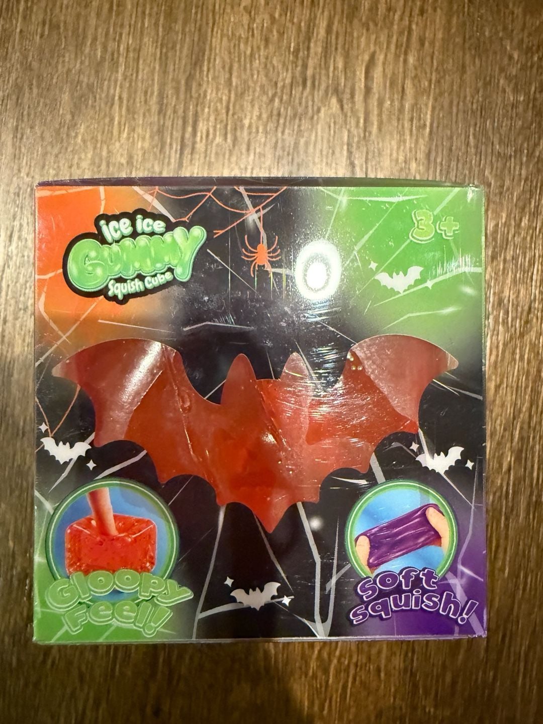 PPNC Ice Ice Gummy Squish Cube Sensory Toy Bat Red 3