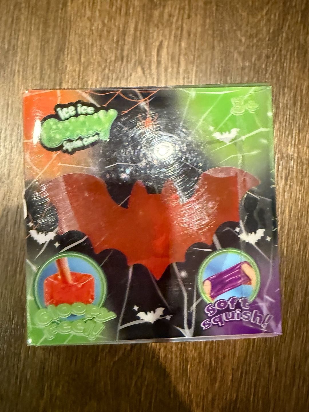 PPNC Ice Ice Gummy Squish Cube Sensory Toy Bat Red 4