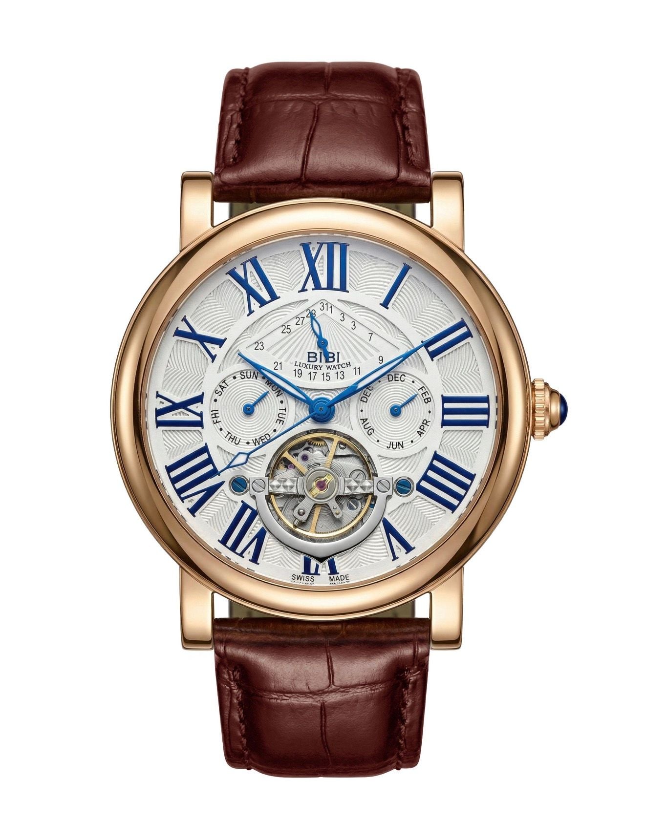 Bibi Luxury Swiss Automatic Mechanical Brown Leather 2