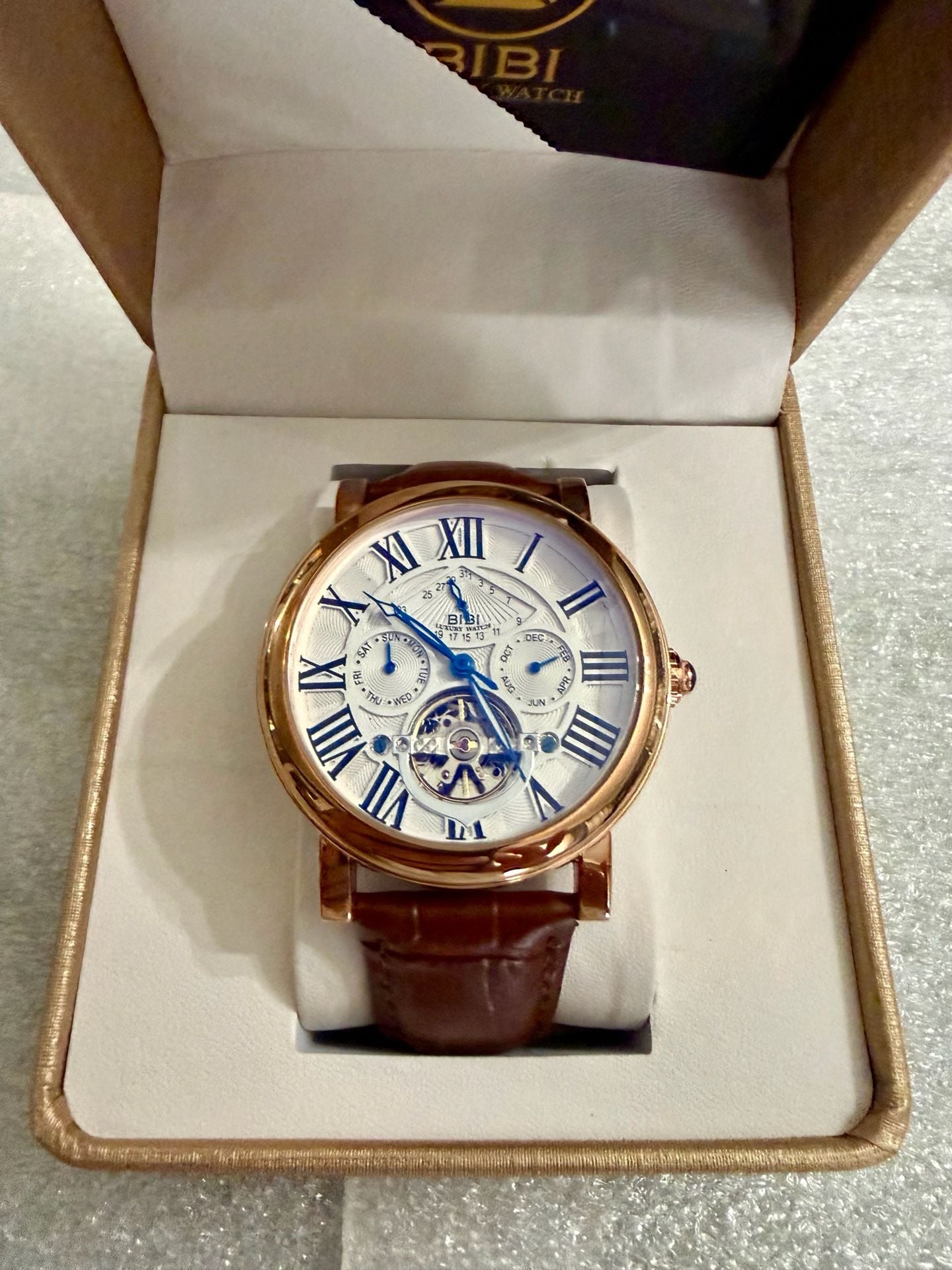 Bibi Luxury Swiss Automatic Mechanical Brown Leather 3