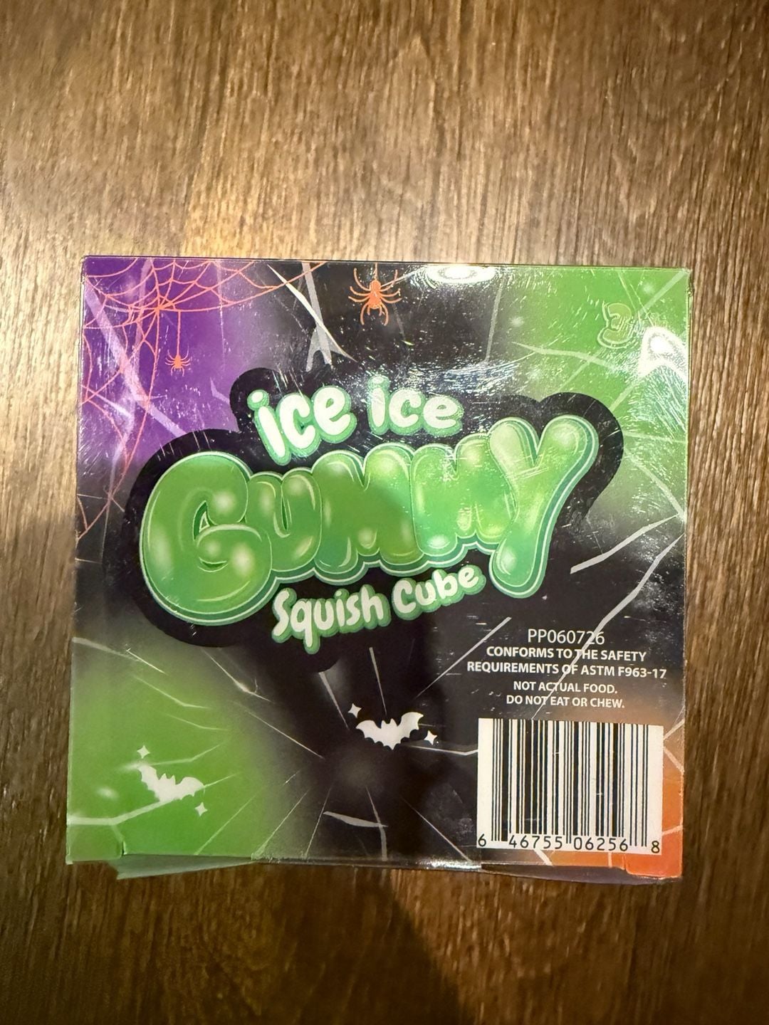 Ice Ice Gummy Squish Cube Purple Bat Fidget Toy New 2