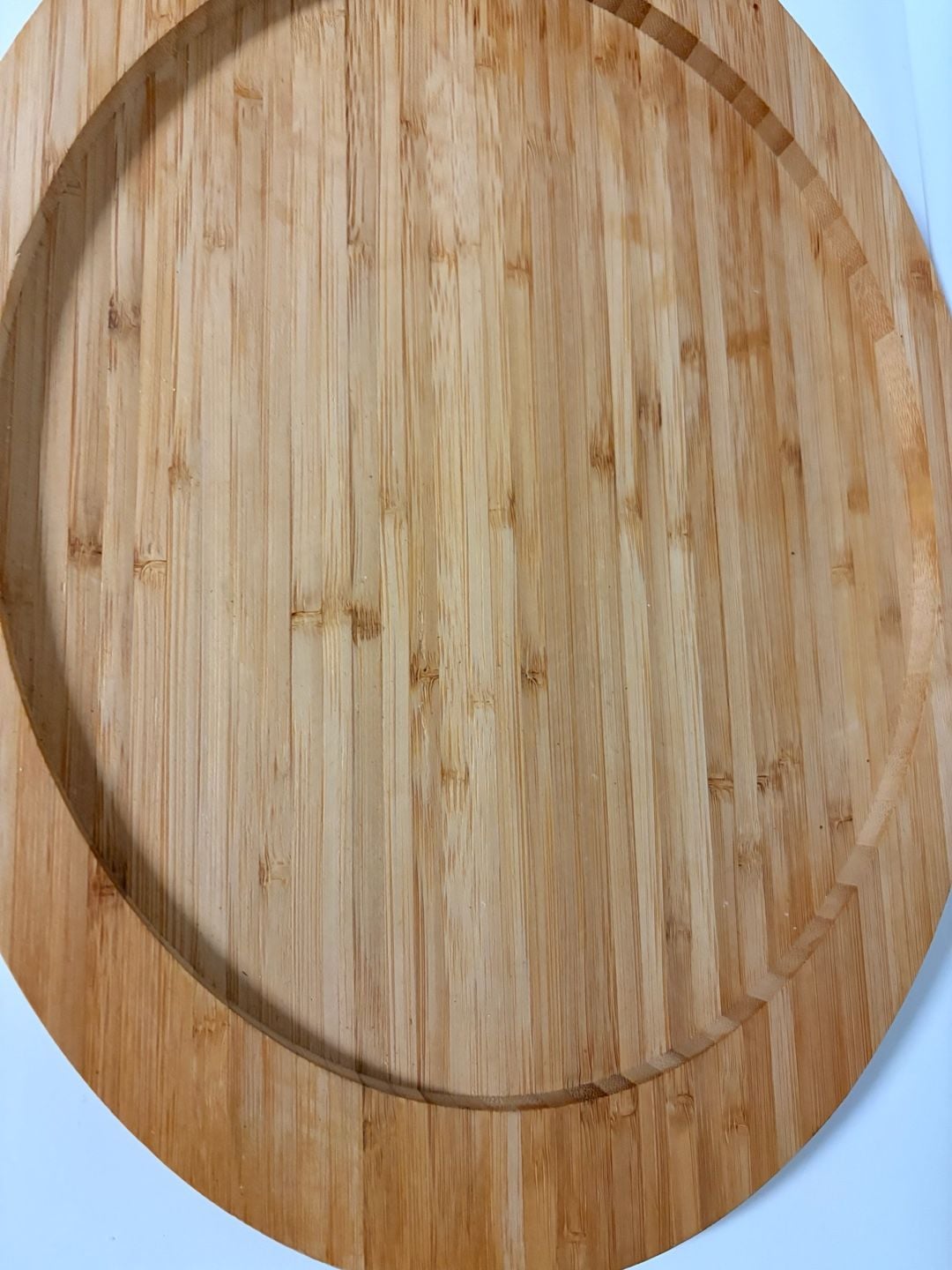 Unbranded Round Bamboo Cutting Board Serving Tray 2
