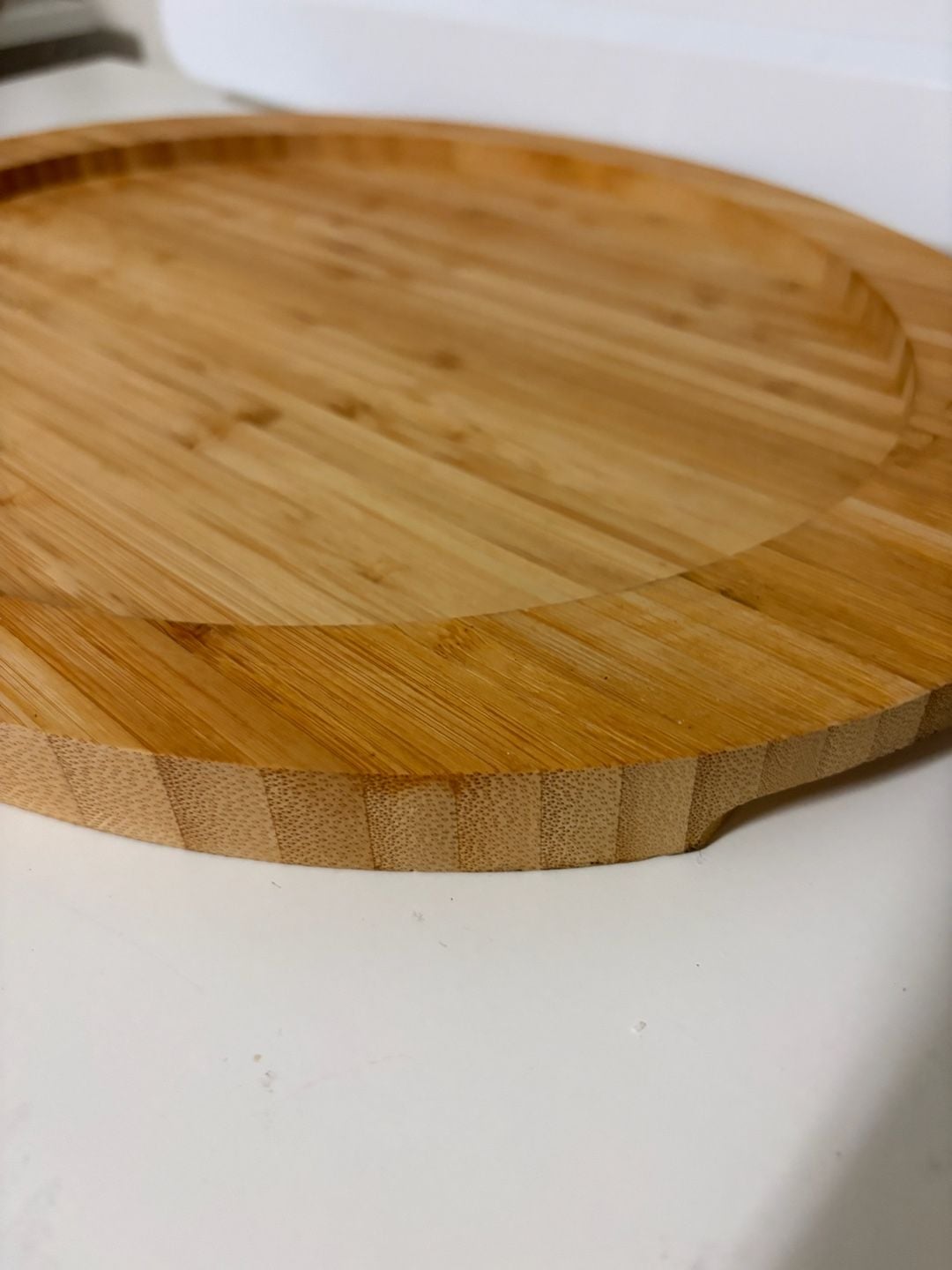 Unbranded Round Bamboo Cutting Board Serving Tray 3