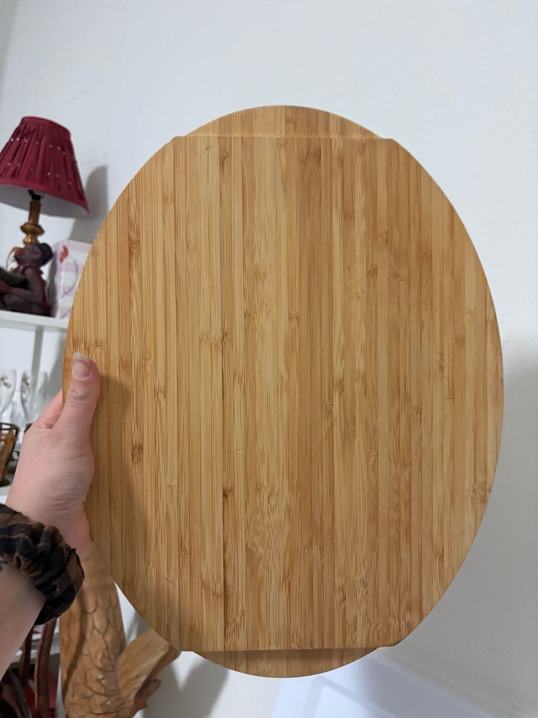 Unbranded Round Bamboo Cutting Board Serving Tray 6