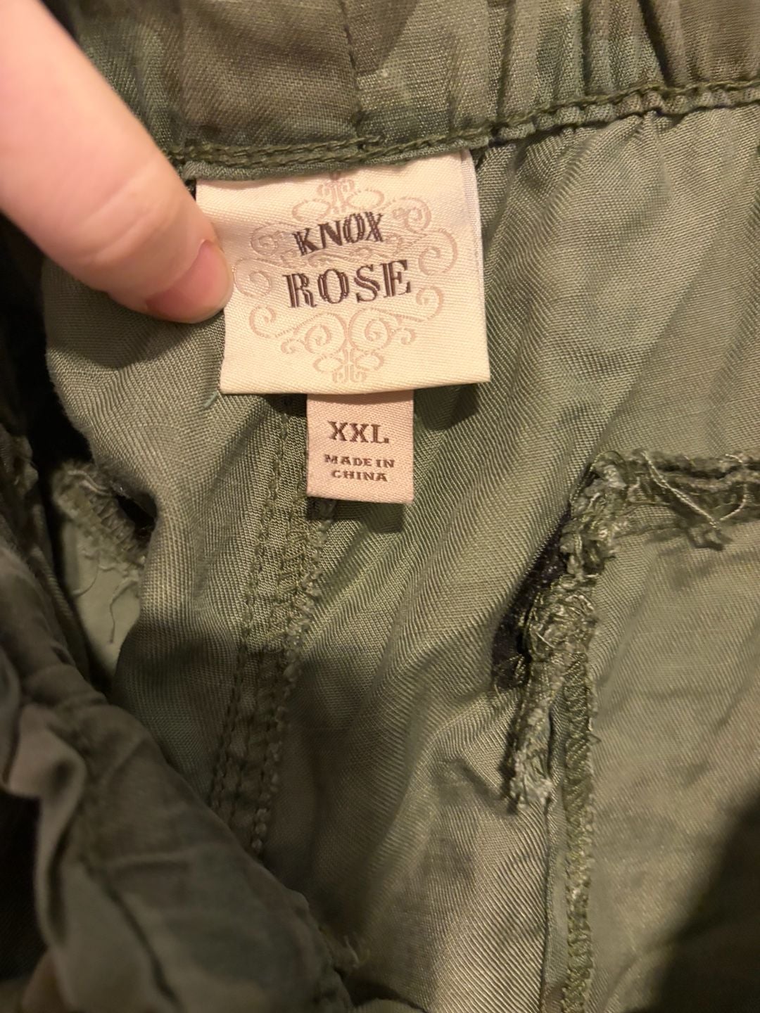 Knox Rose Camo Jogger Pants Size XXL Green Camouflage Drawstring 6