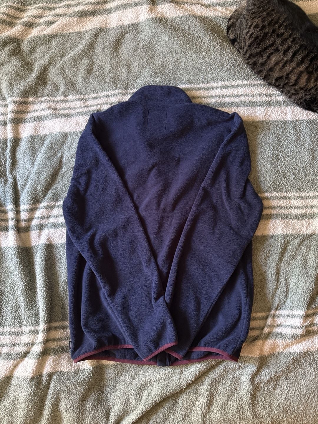 Vans Fleece Jacket Size Medium Blue Full Zip Off The Wall 3