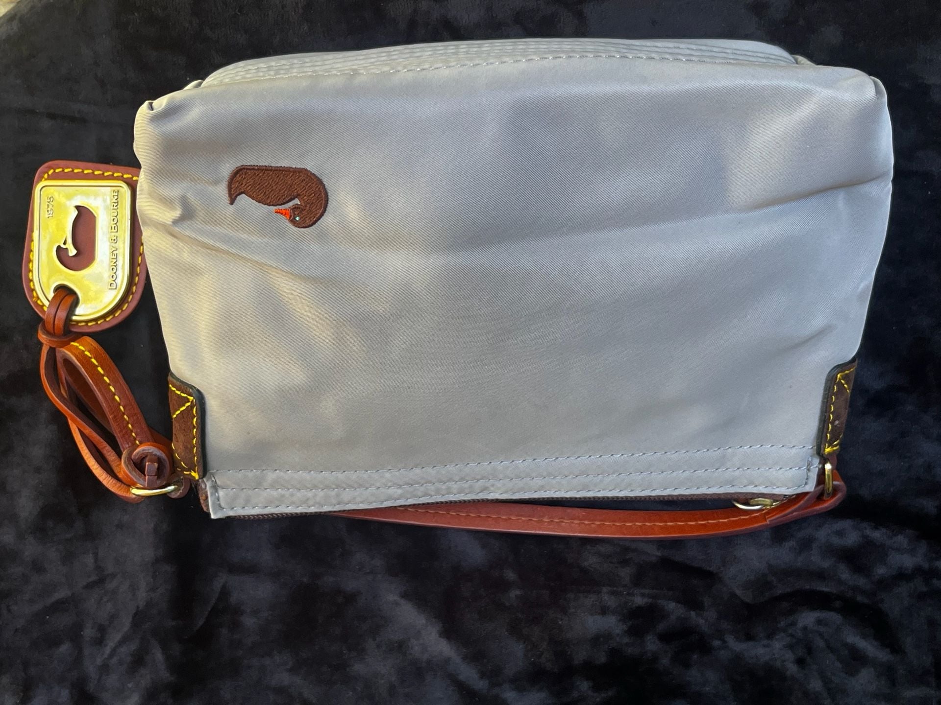 Dooney & Bourke Nylon Pouchette Gray Embroidered Duck Bag 2