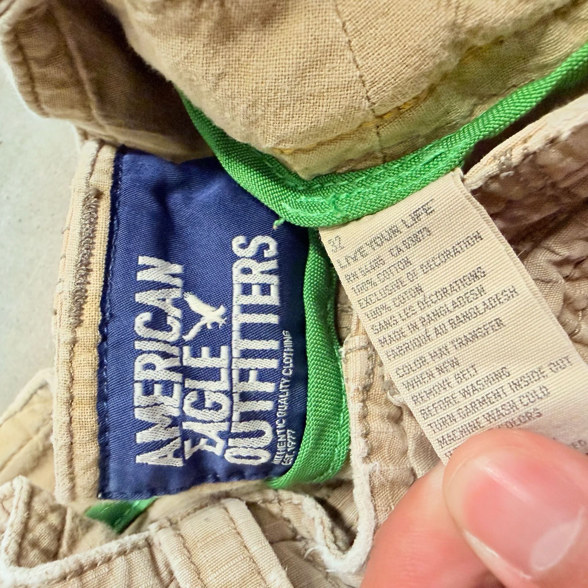 American Eagle Outfitters Cargo Shorts Size 32 Beige Cotton 4
