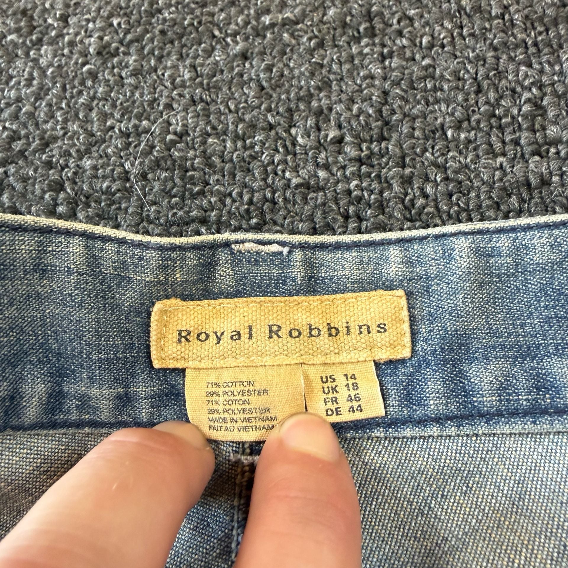 Royal Robbins 2000s button fly Denim Skirt Size 14 5
