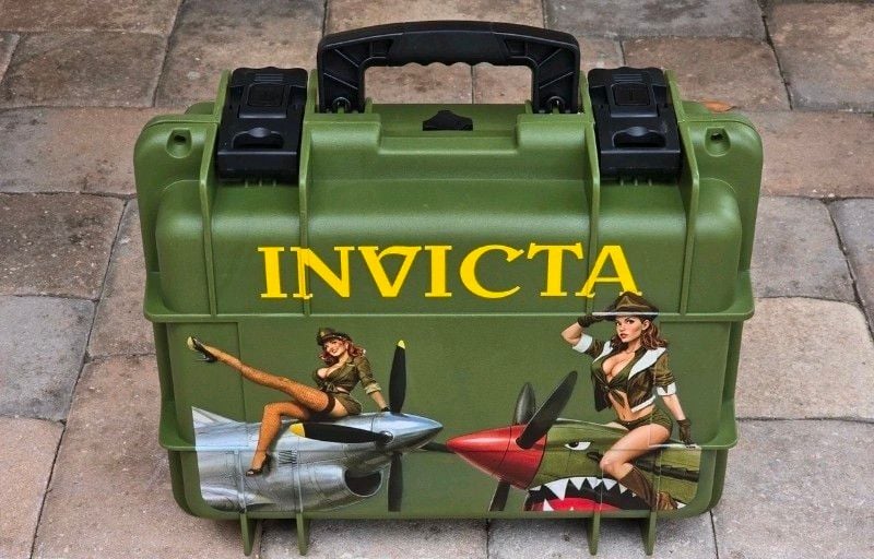 Invicta Green Pin Up Heavy Duty 6 Slot Watch Collector Storage Case 1