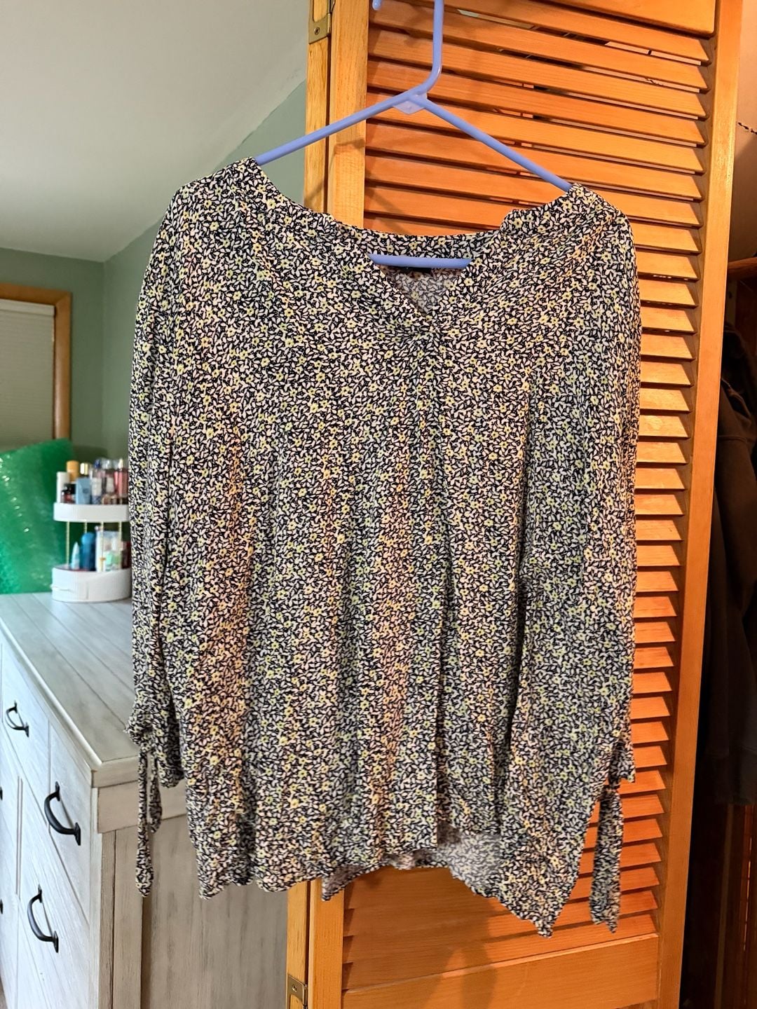 Jones & Co Jones New York Floral Blouse Size 3X Long Sleeve 1