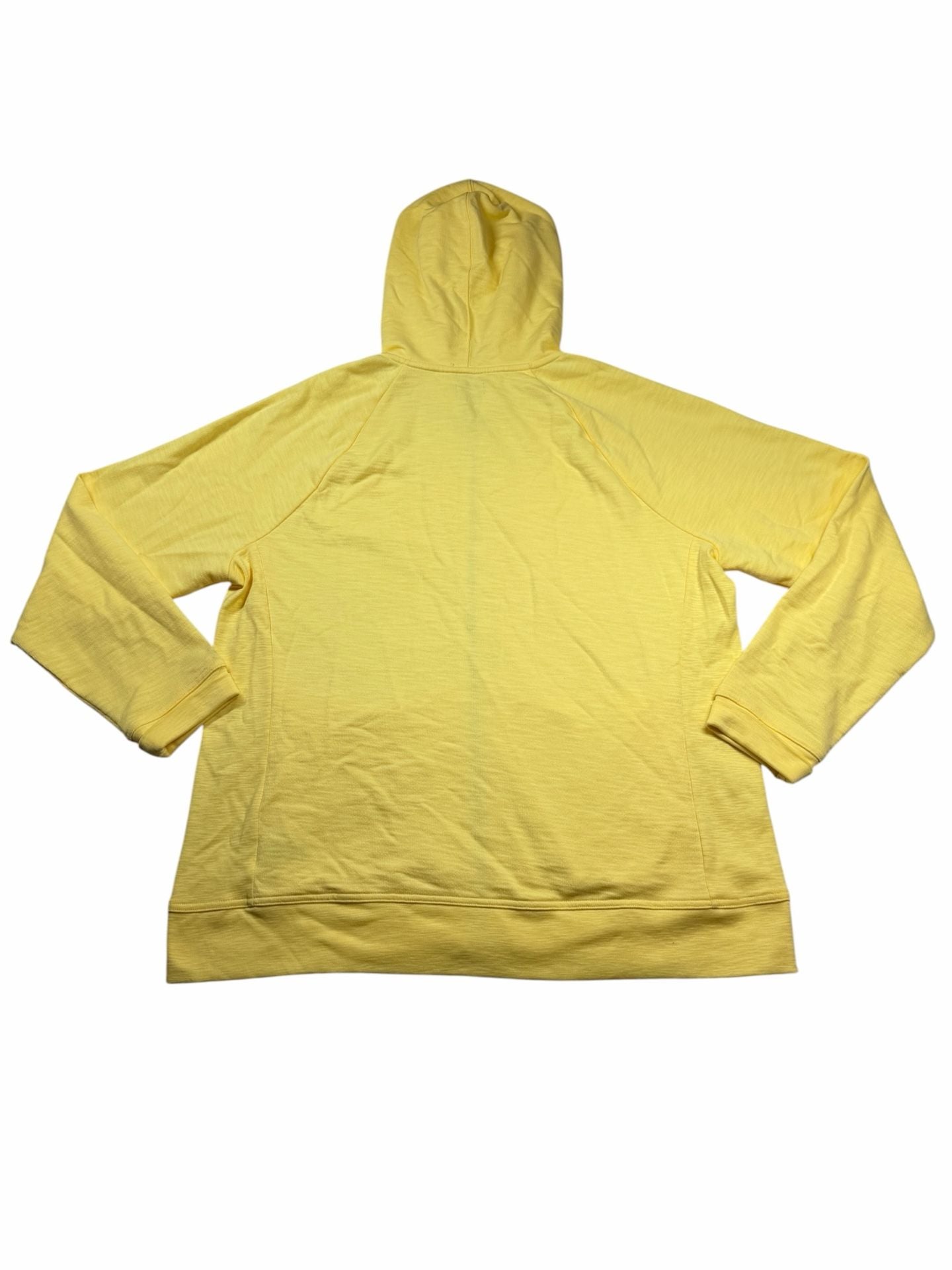 L.L.Bean Hoodie Womens XL Yellow Full Zip 100% Cotton Sweatshirt Lightweight 3