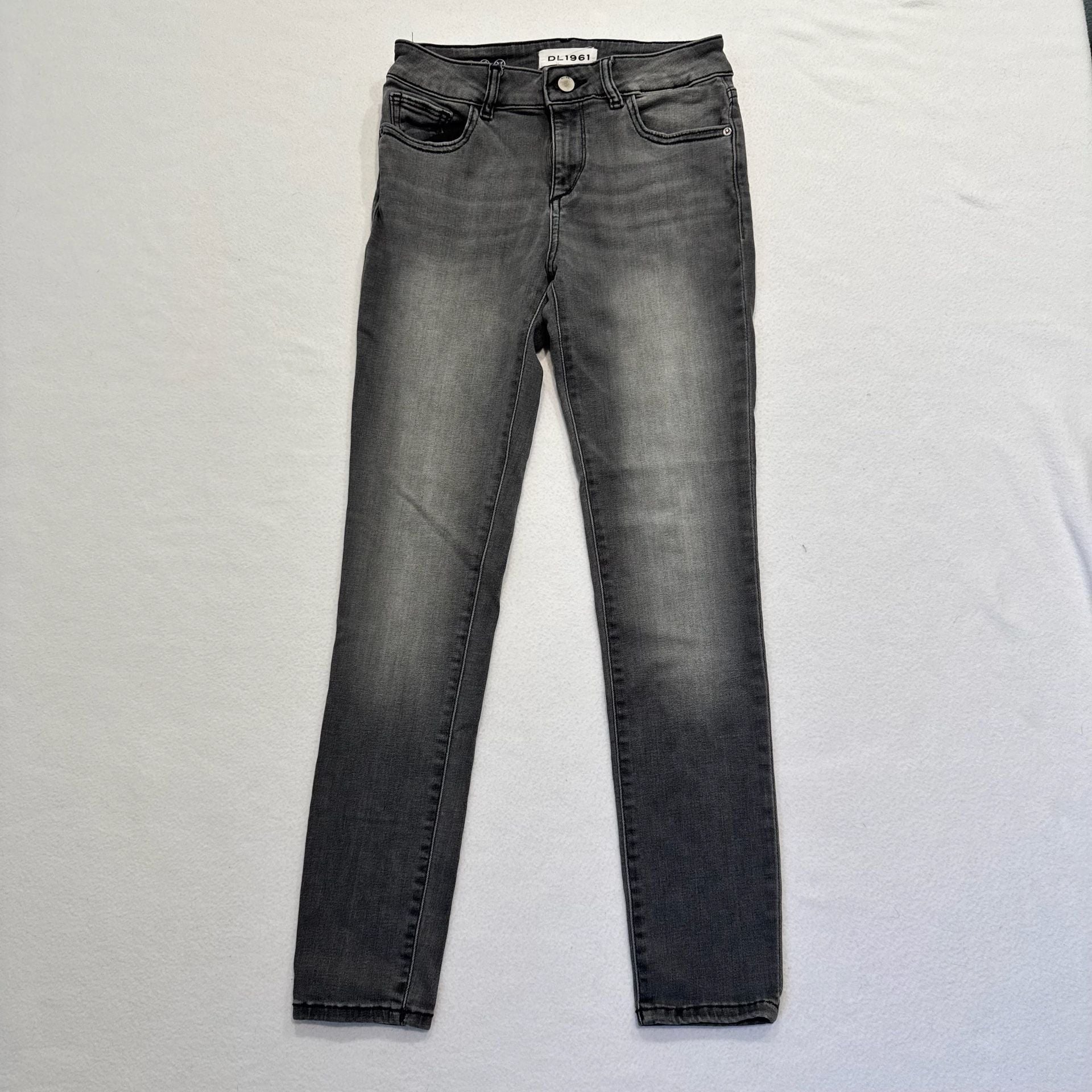 DL1961 Margaux Instasculpt Ankle Skinny Jeans Size 25 Drizzle Gray Denim 11