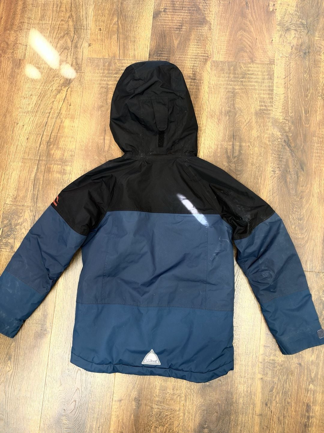 L.L. Bean Winter Jacket Size kids S Blue Black Orange Puffer Hooded Coat. 5