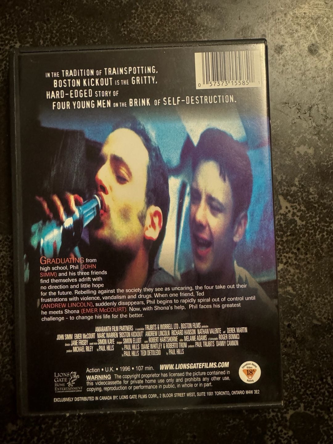 Boston Kickout DVD 2002 Lions Gate John Simm 2