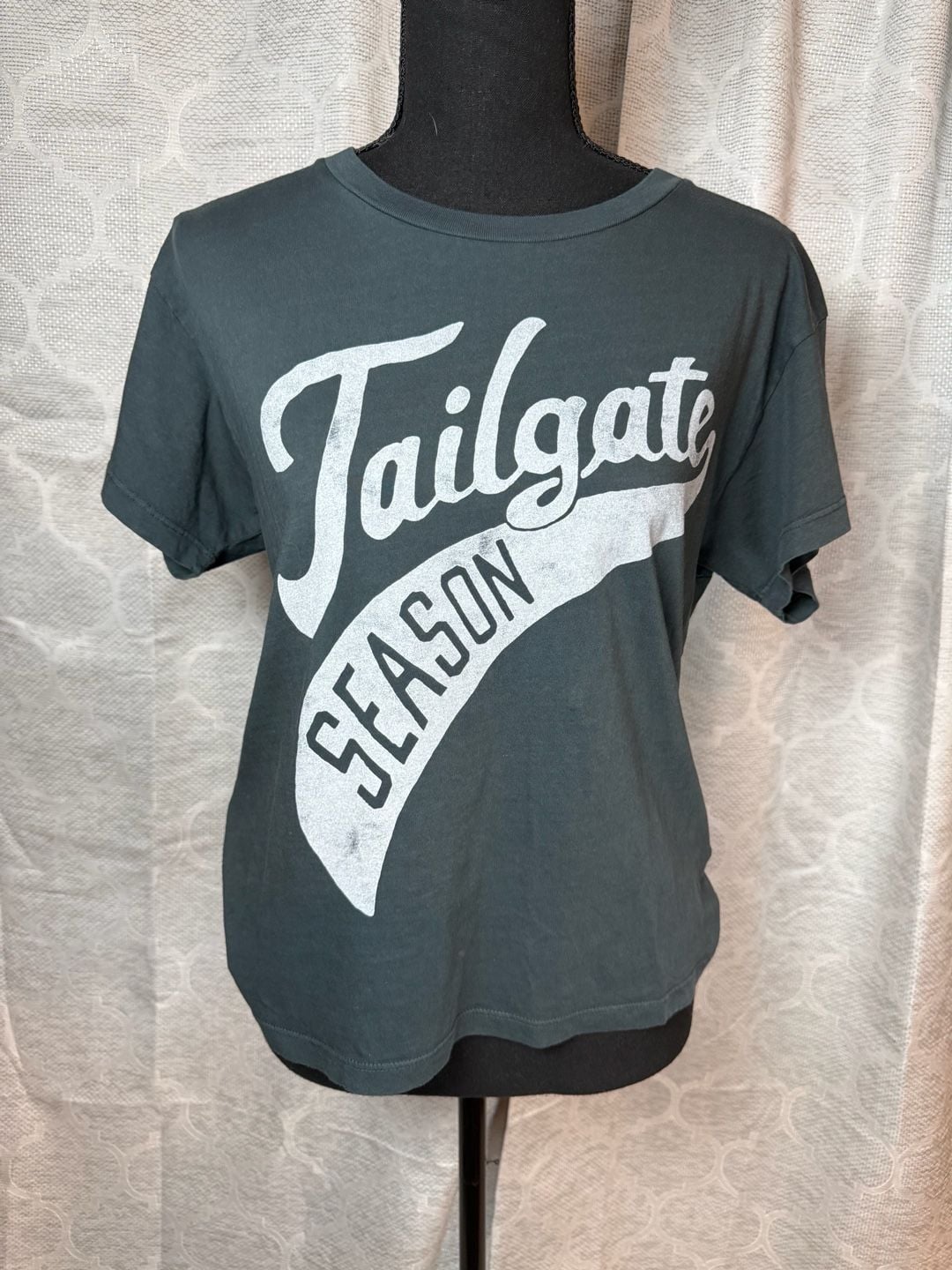 Daydreamer Tailgate Season 100% Cotton T-Shirt Size M Dark Gray 2