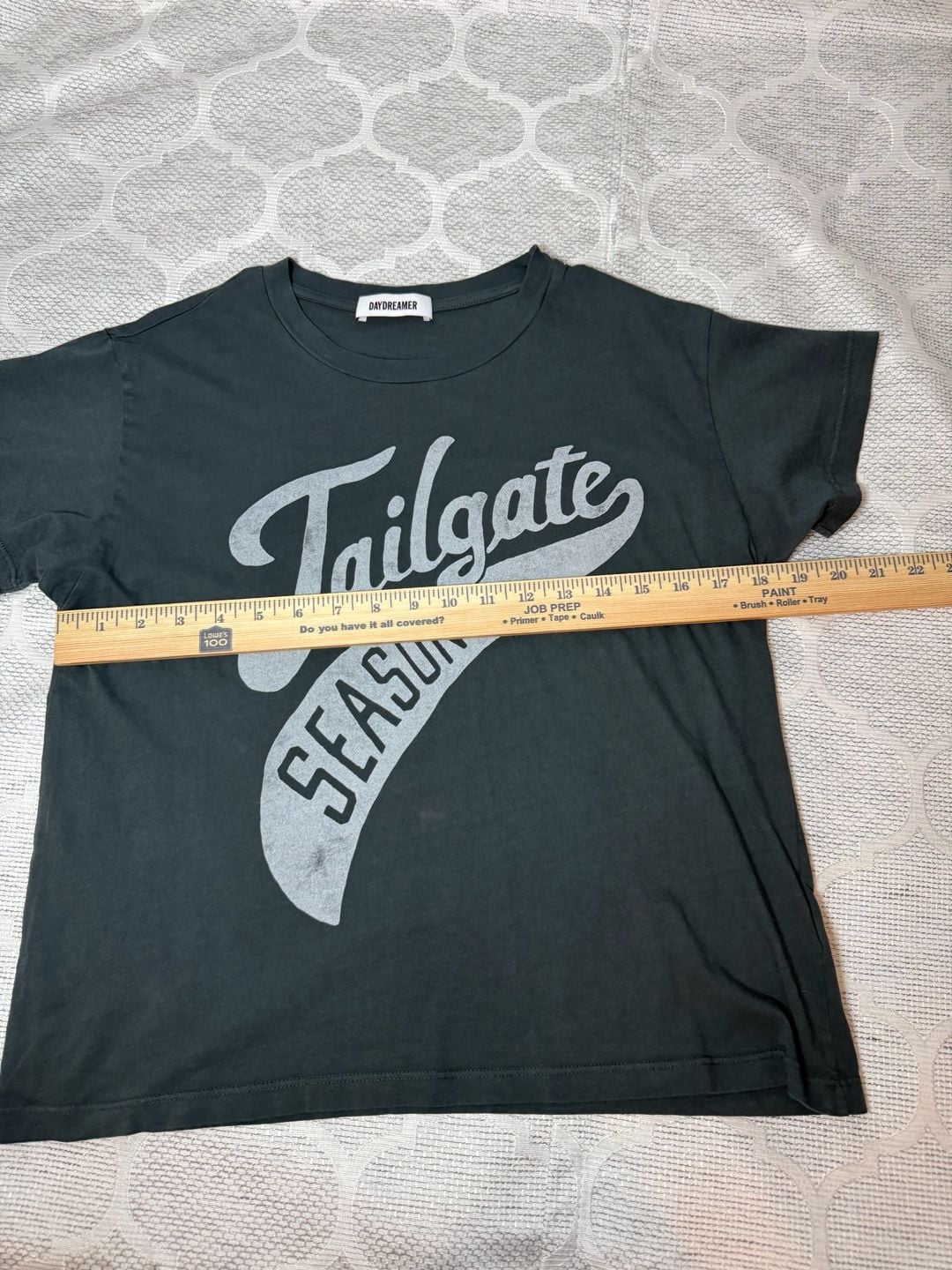 Daydreamer Tailgate Season 100% Cotton T-Shirt Size M Dark Gray 8