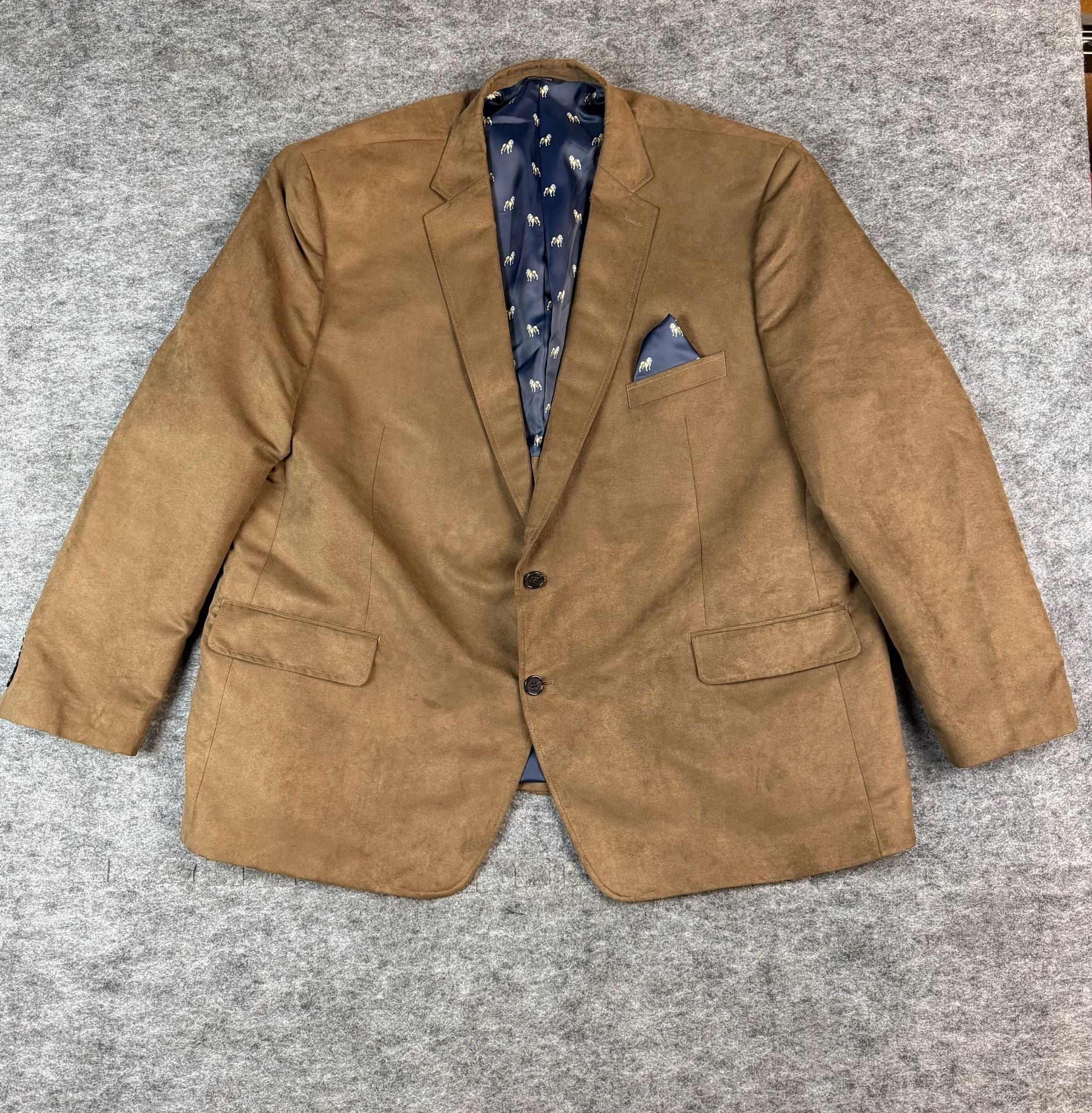 Ralph Lauren Sport Coat Size 52R Brown Suede Blazer Jacket 11