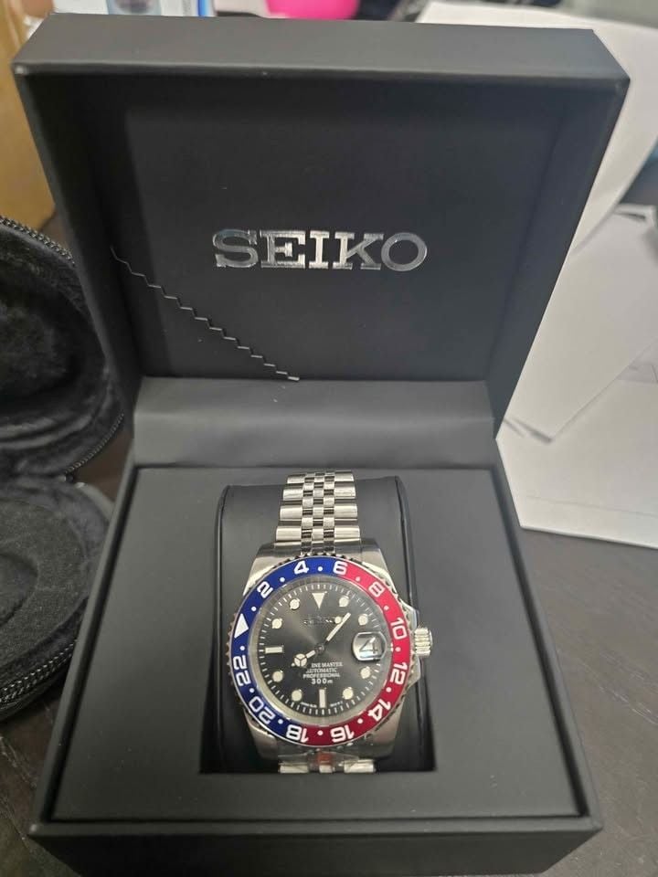 Seiko Custom Mod NH35 Pepsi Bezel Jubilee Watch 40mm 2