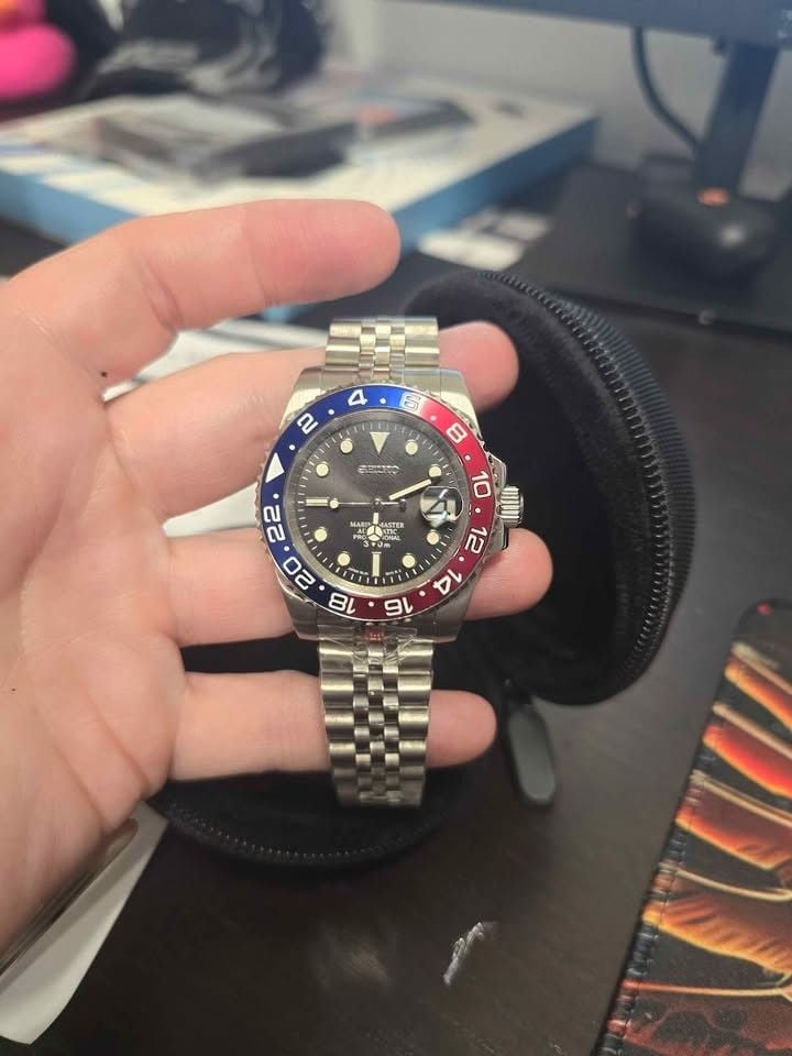 Seiko Custom Mod NH35 Pepsi Bezel Jubilee Watch 40mm 3