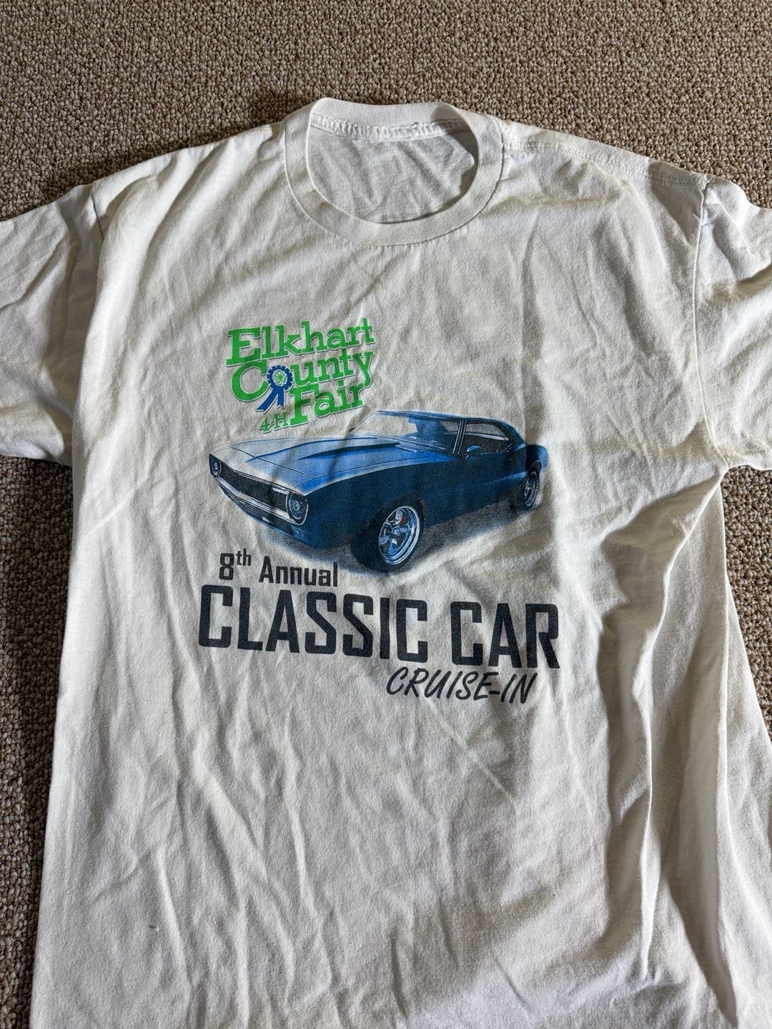 Elkhart County Fair 8th Annual Classic Car Cruise-In T-Shirt White 2023 3