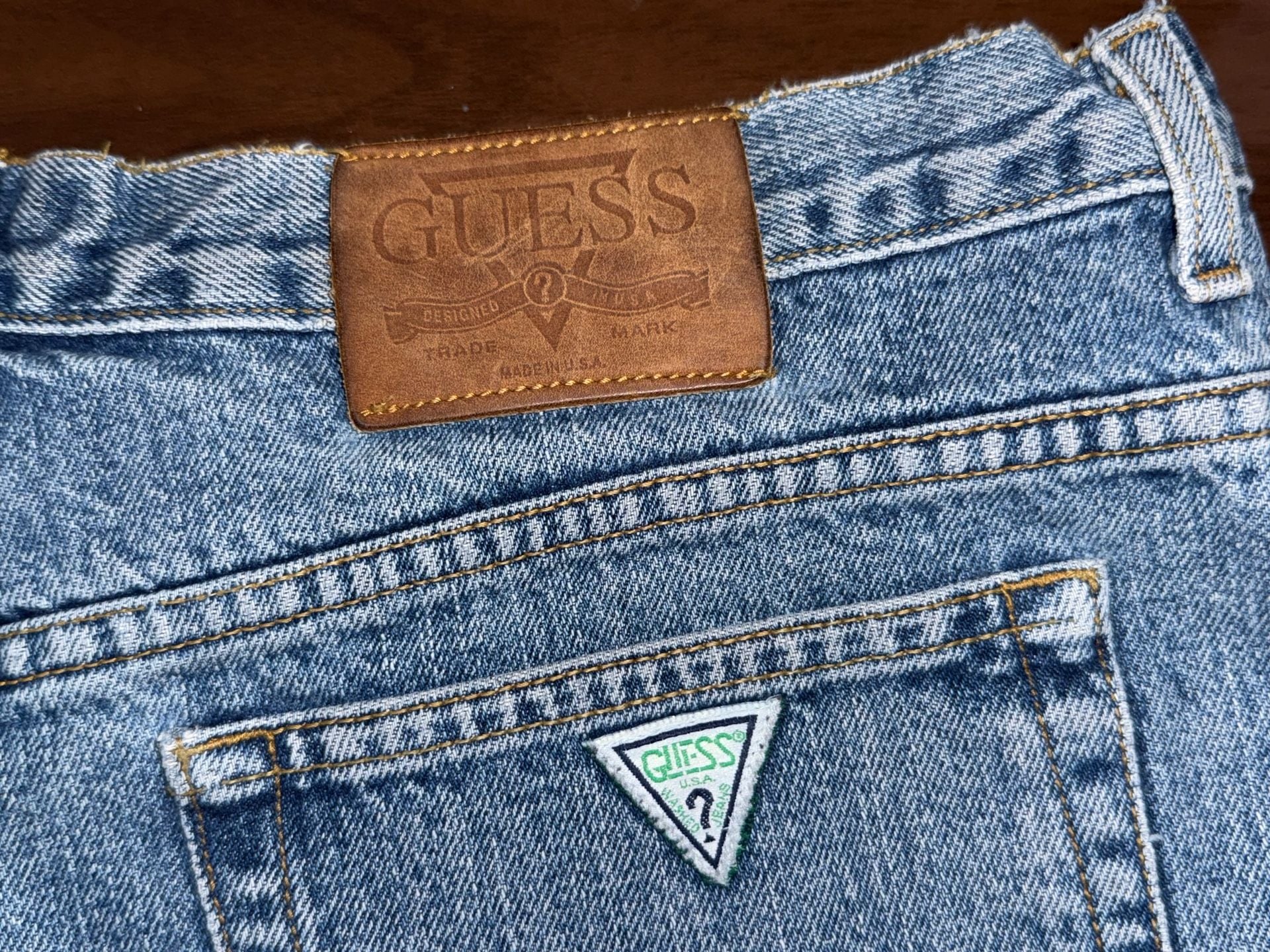 Guess Jeans Vintage Tapered Jeans 40x34 Blue Made in USA 8