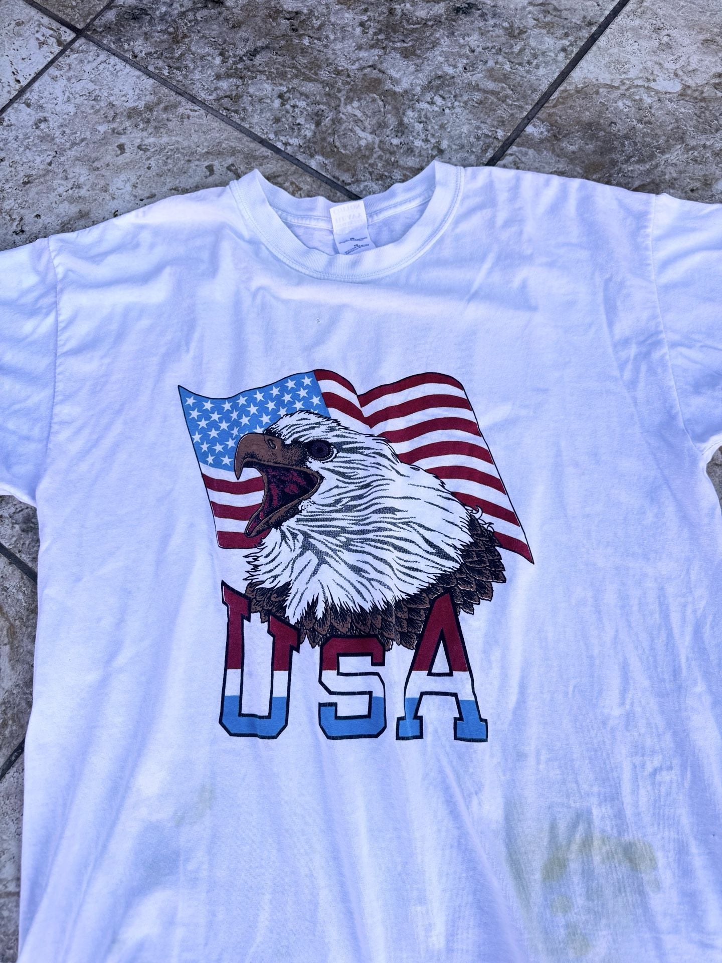 Gildan USA Eagle T-Shirt Size XL White Graphic 3