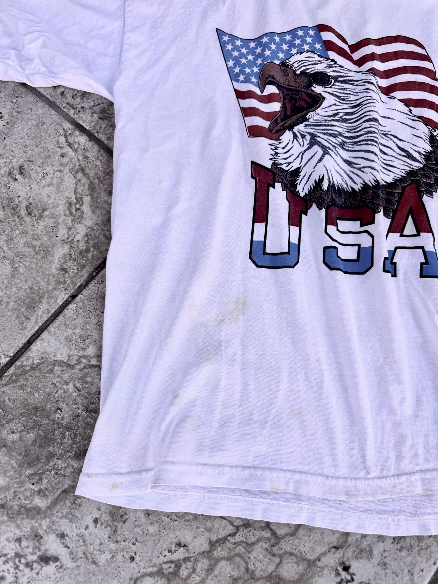 Gildan USA Eagle T-Shirt Size XL White Graphic 5