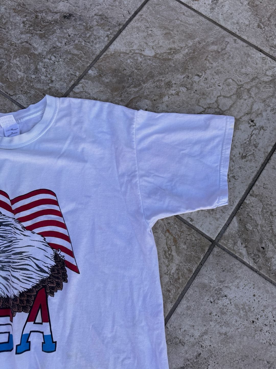 Gildan USA Eagle T-Shirt Size XL White Graphic 9