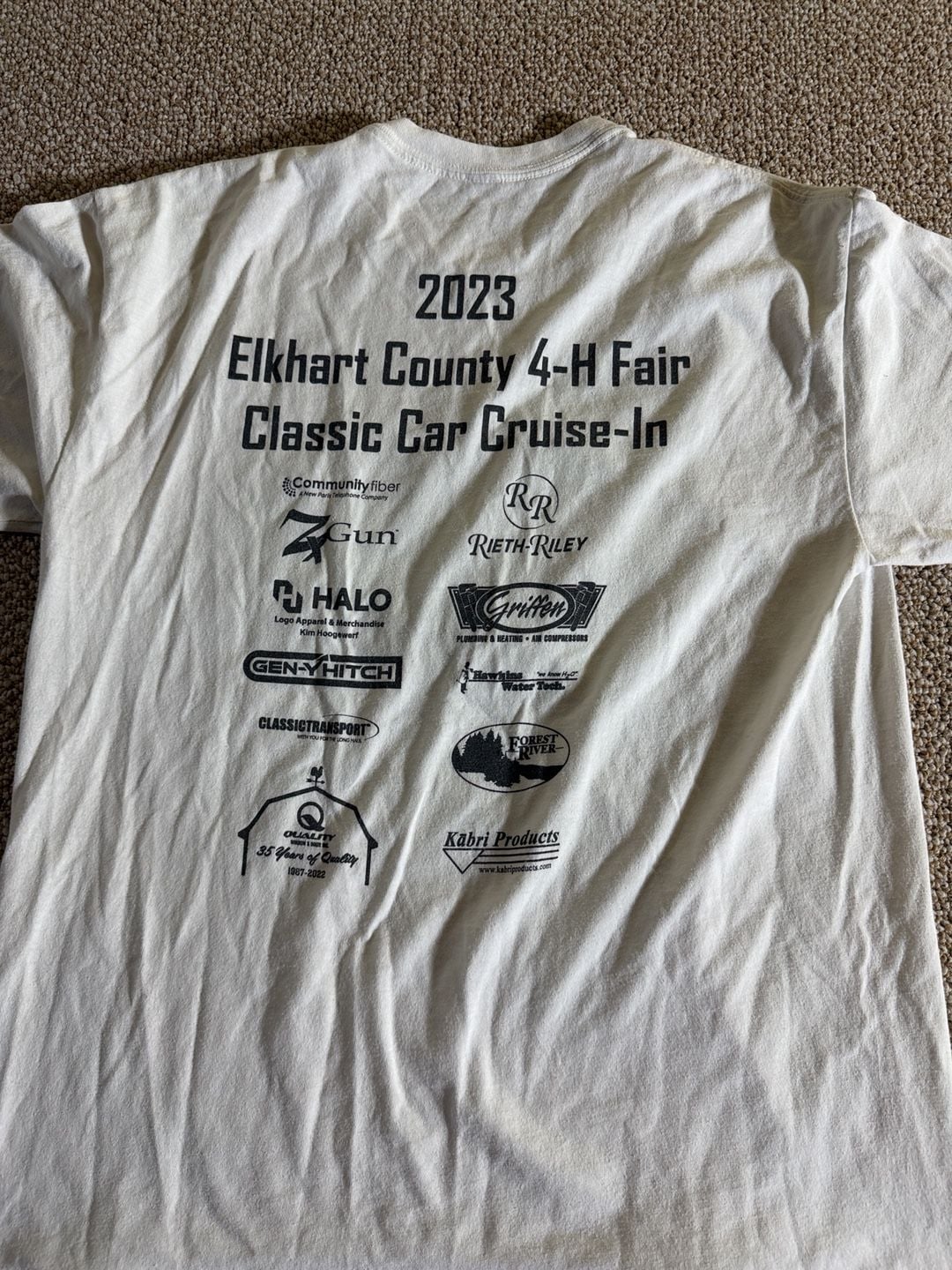 Elkhart County Fair 8th Annual Classic Car Cruise-In T-Shirt White 2023 7