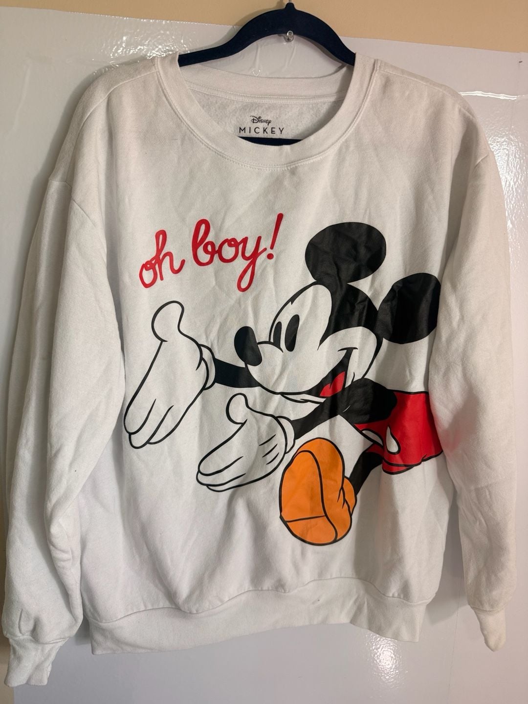 Disney Mickey Mouse Oh Boy! Sweatshirt White 2