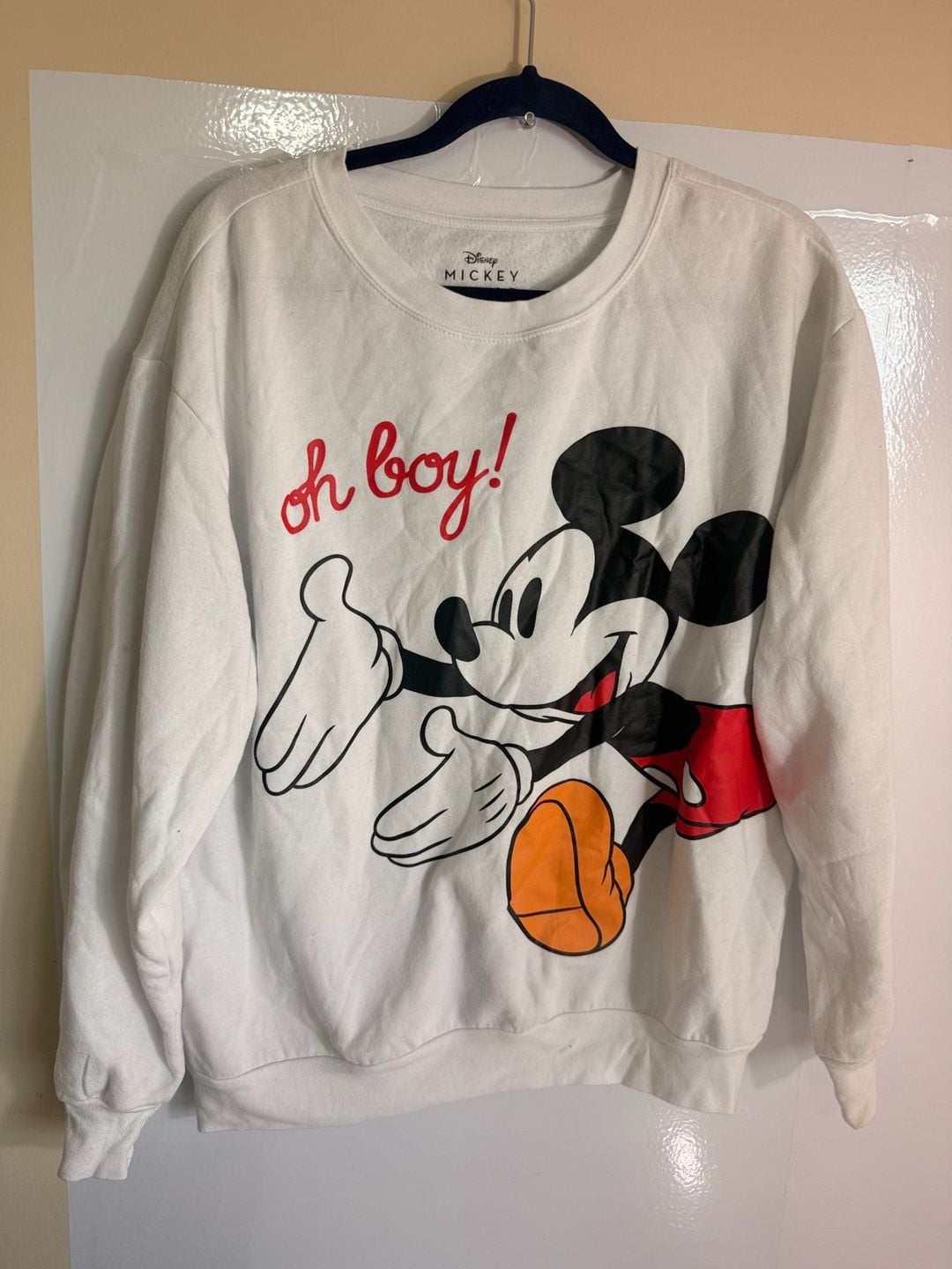 Disney Mickey Mouse Oh Boy! Sweatshirt White 3