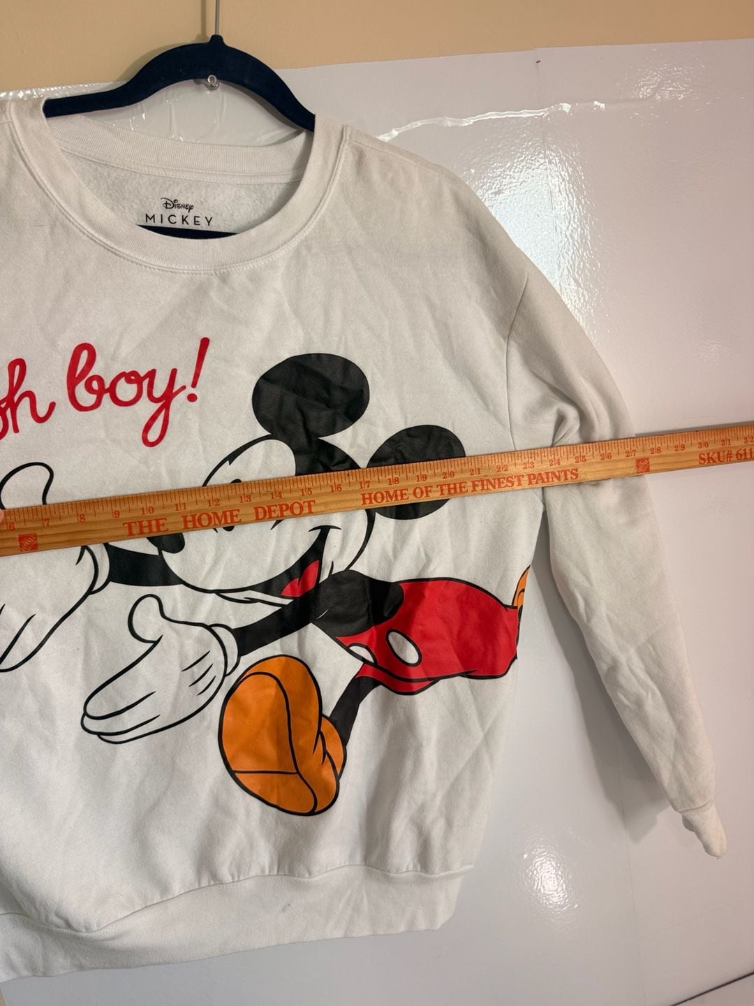 Disney Mickey Mouse Oh Boy! Sweatshirt White 7