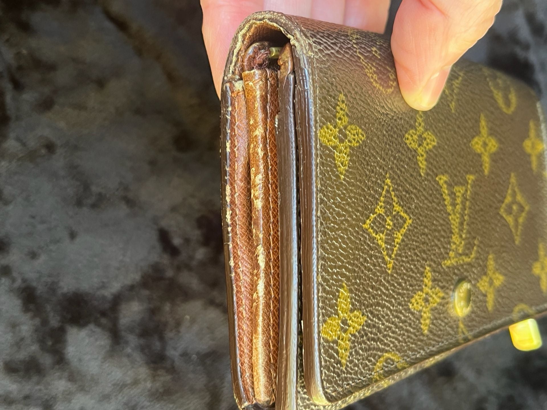 Vintage Louis Vuitton Monogram Porte Monnaie Billets Tresor Wallet Brown 4