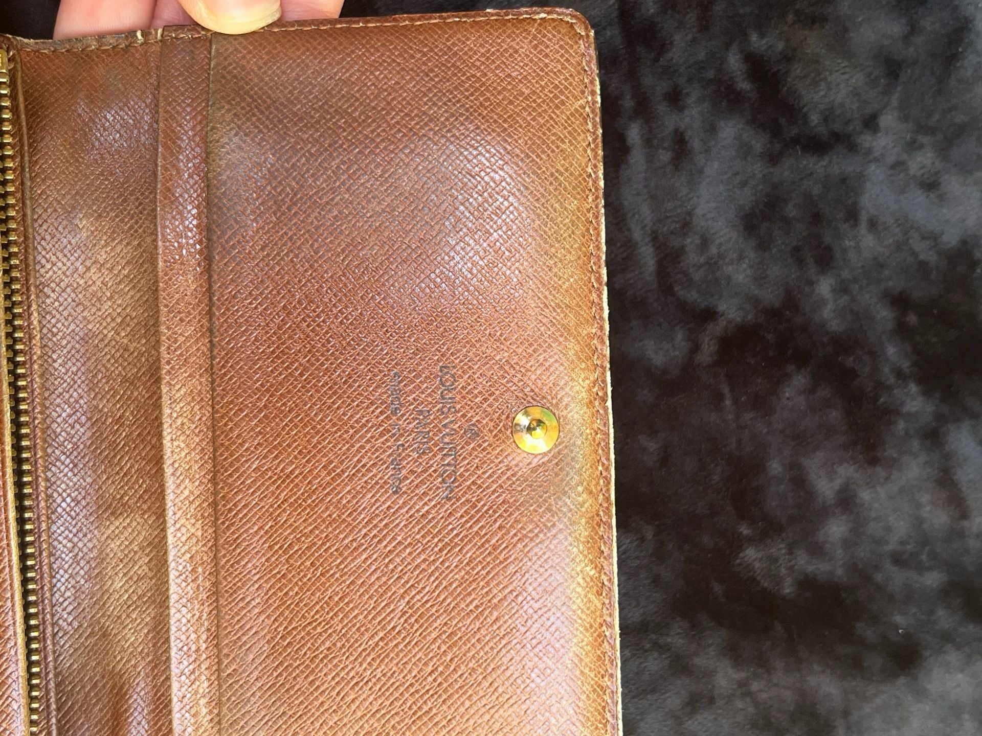 Vintage Louis Vuitton Monogram Porte Monnaie Billets Tresor Wallet Brown 5