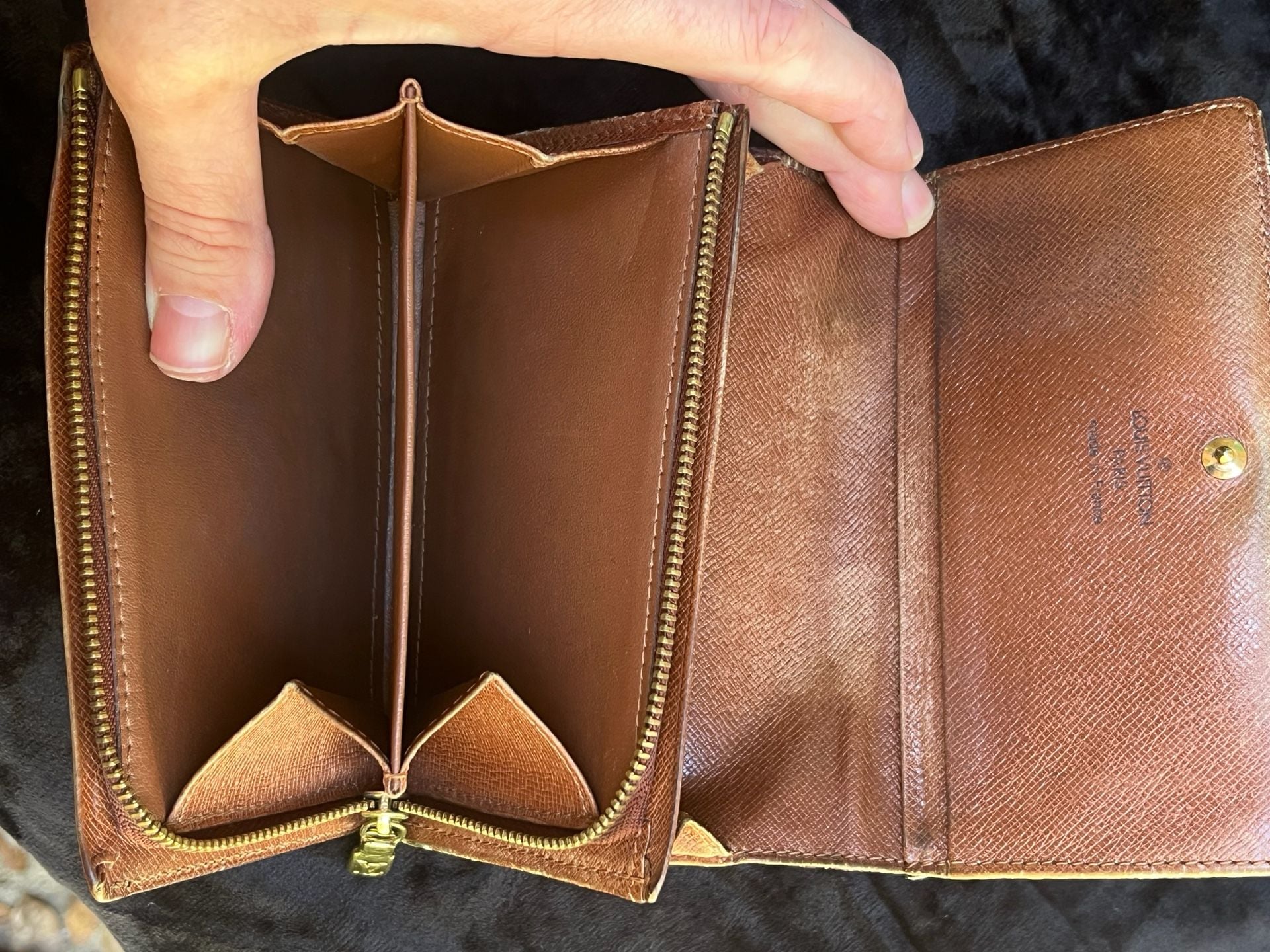 Vintage Louis Vuitton Monogram Porte Monnaie Billets Tresor Wallet Brown 6