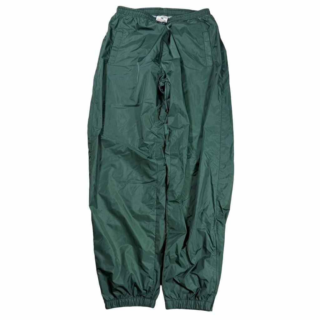 Vintage Steve & Barry's Nylon Track Pants Size L Green Windbreaker Joggers 2