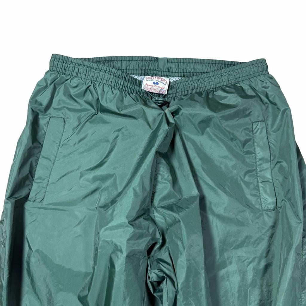 Vintage Steve & Barry's Nylon Track Pants Size L Green Windbreaker Joggers 4