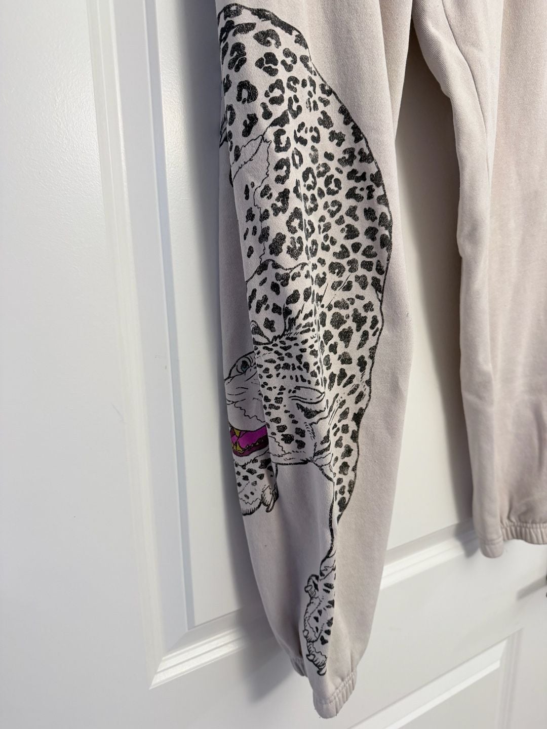 Def Leppard Sweatpants Gray Leopard Print 3