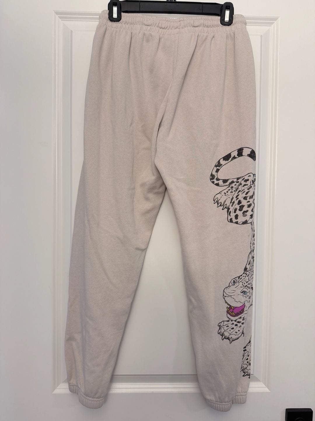 Def Leppard Sweatpants Gray Leopard Print 5