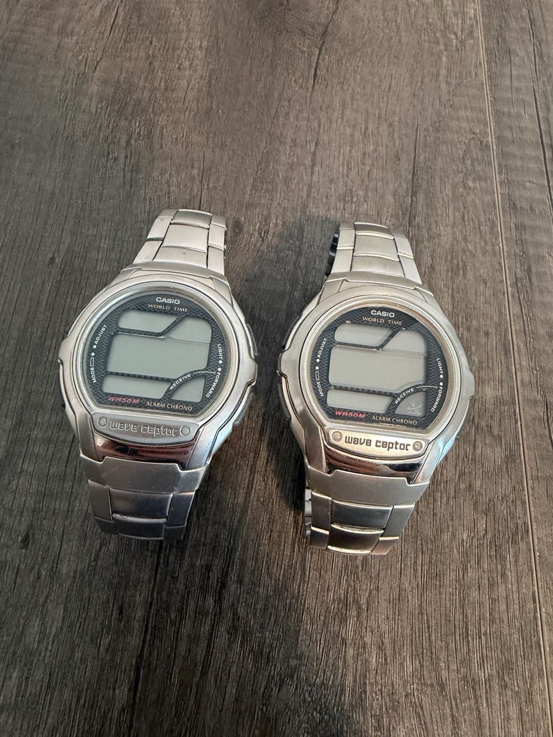 Casio Wave Ceptor WV-58A Watch Stainless Steel Silver Lot of 2 1