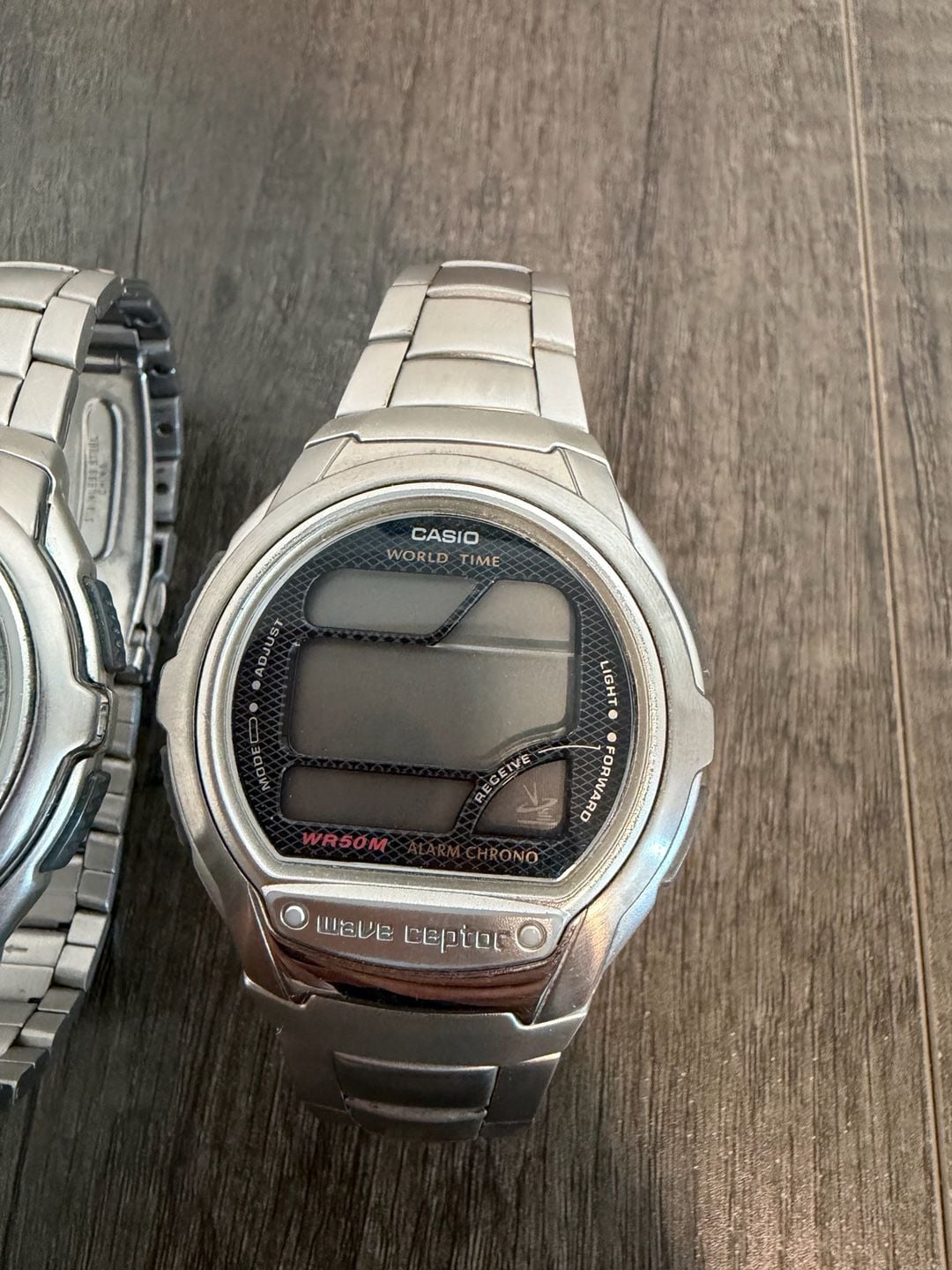 Casio Wave Ceptor WV-58A Watch Stainless Steel Silver Lot of 2 2