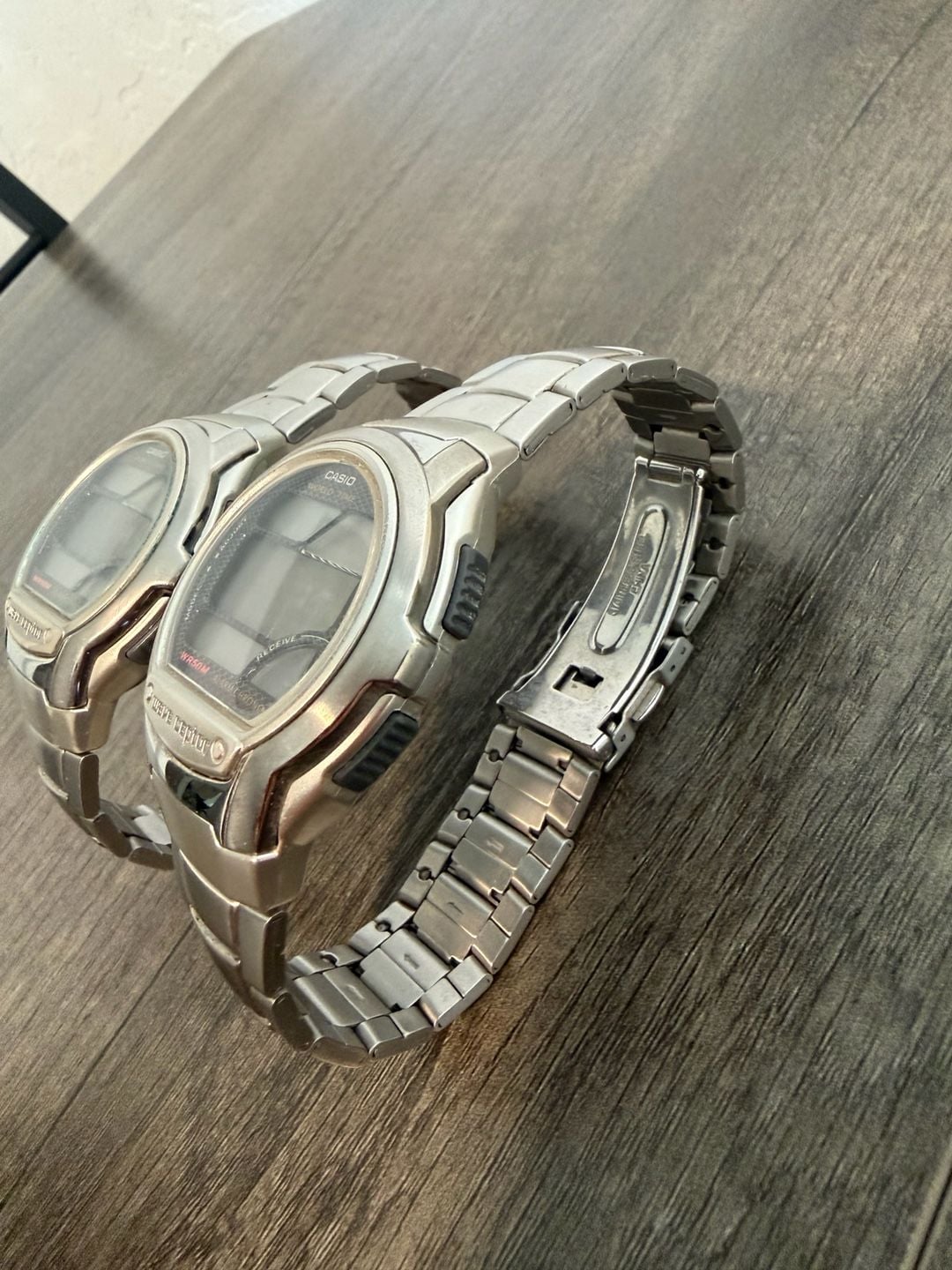 Casio Wave Ceptor WV-58A Watch Stainless Steel Silver Lot of 2 4